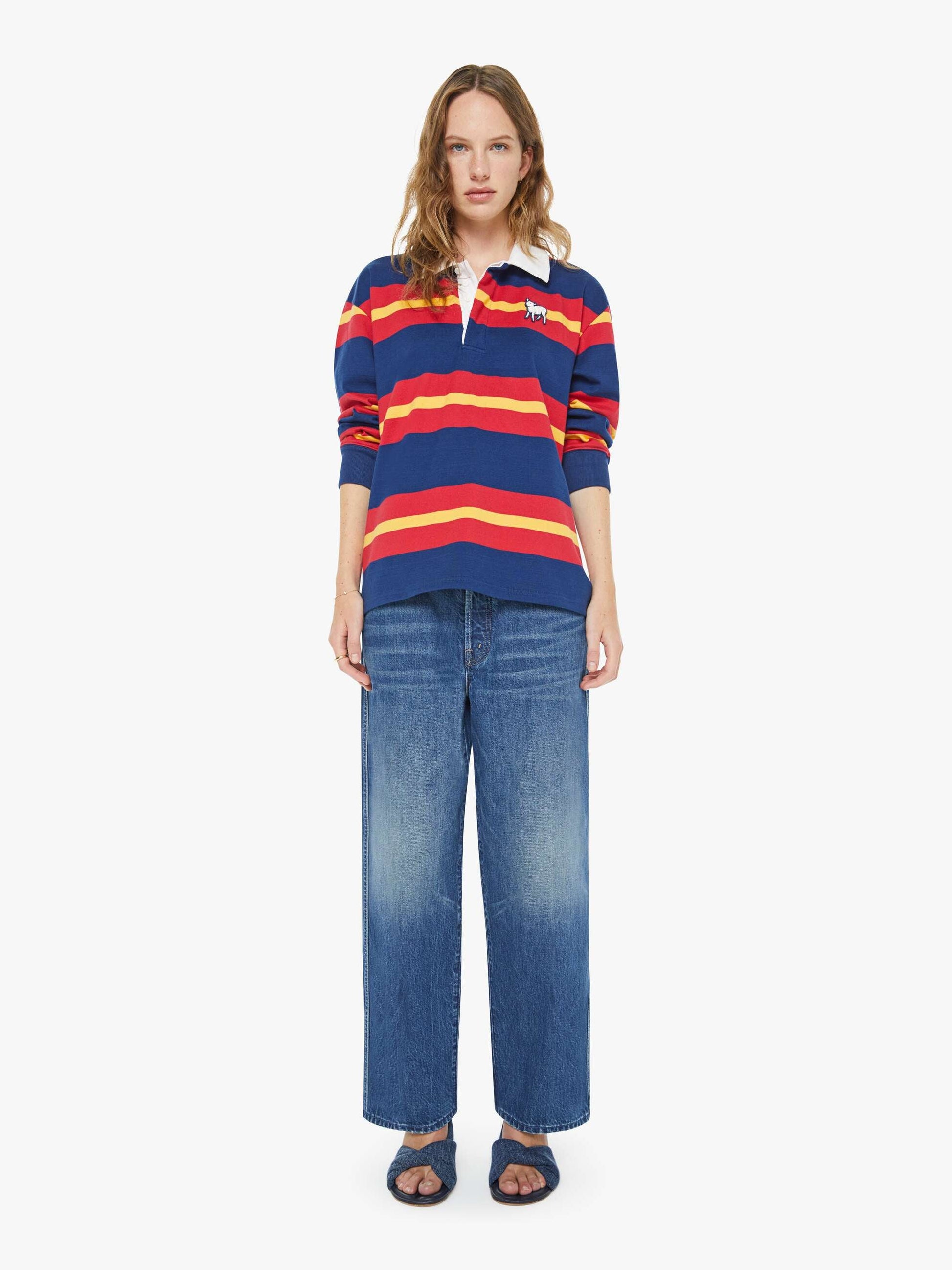 Mother Denim The L/S Huddle Going The Distance