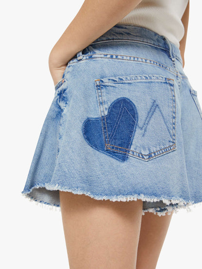 Mother Denim The Flutter Short Fray Blue (Medium)