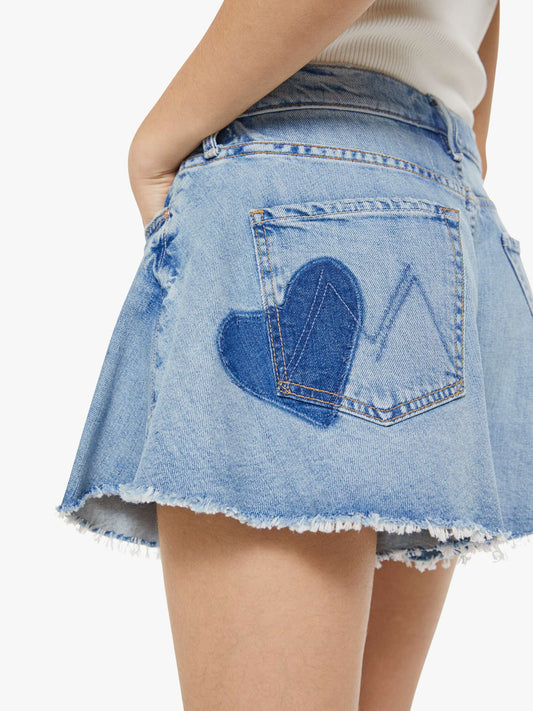 Mother Denim The Flutter Short Fray Blue (Medium)