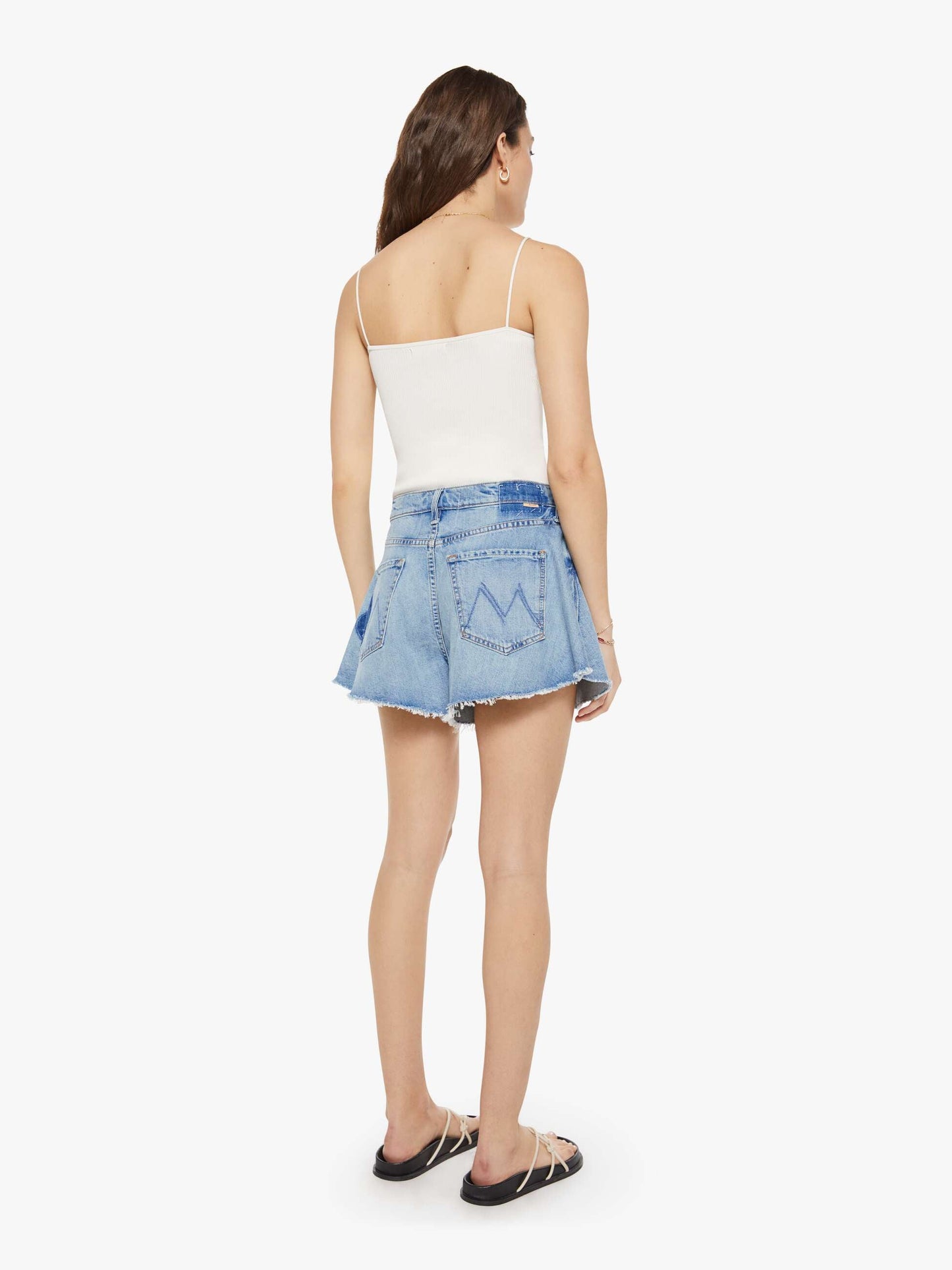 Mother Denim The Flutter Short Fray Blue (Medium)