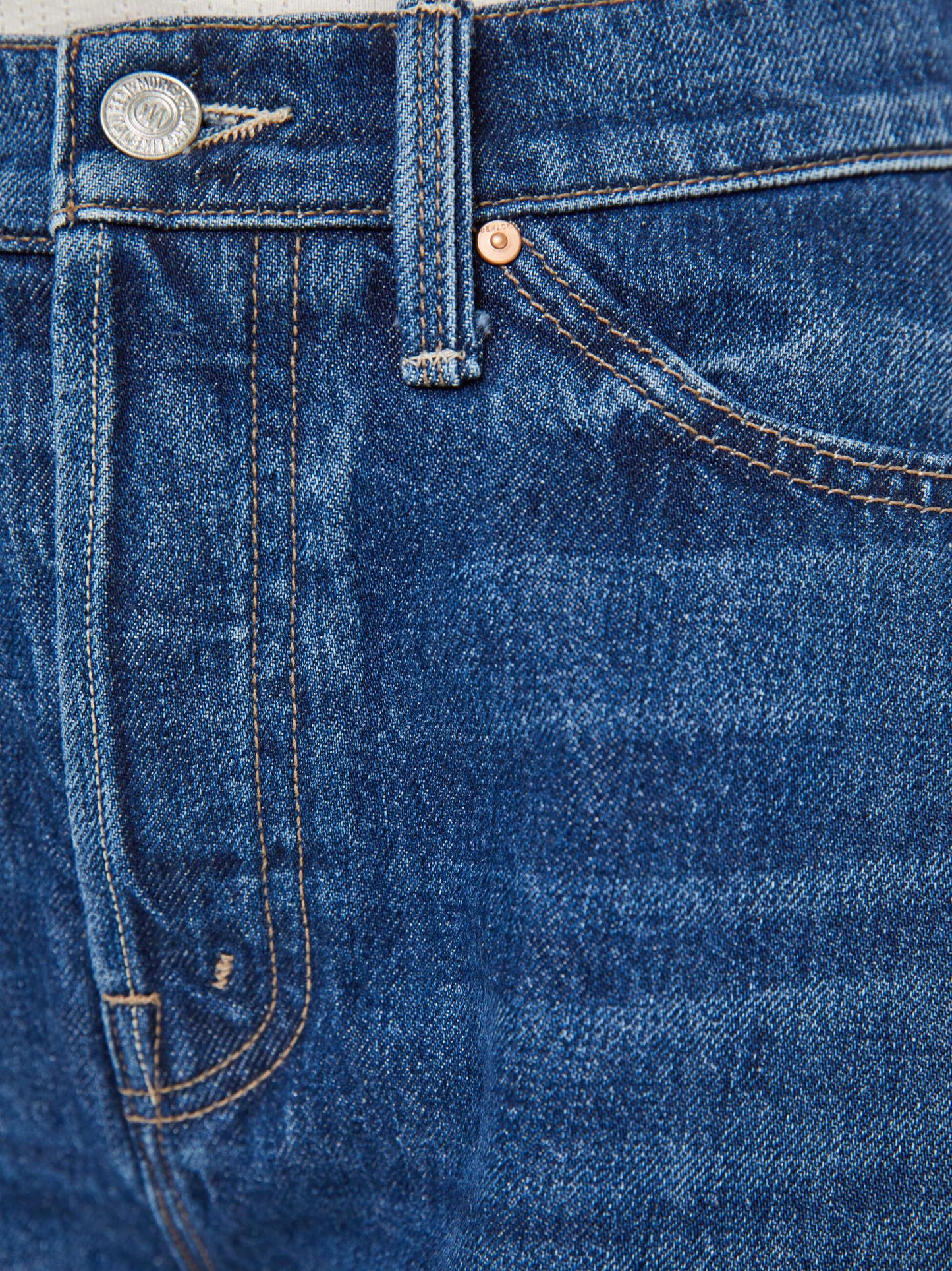 Mother Denim The Flutter Short Fray Blue (Dark)