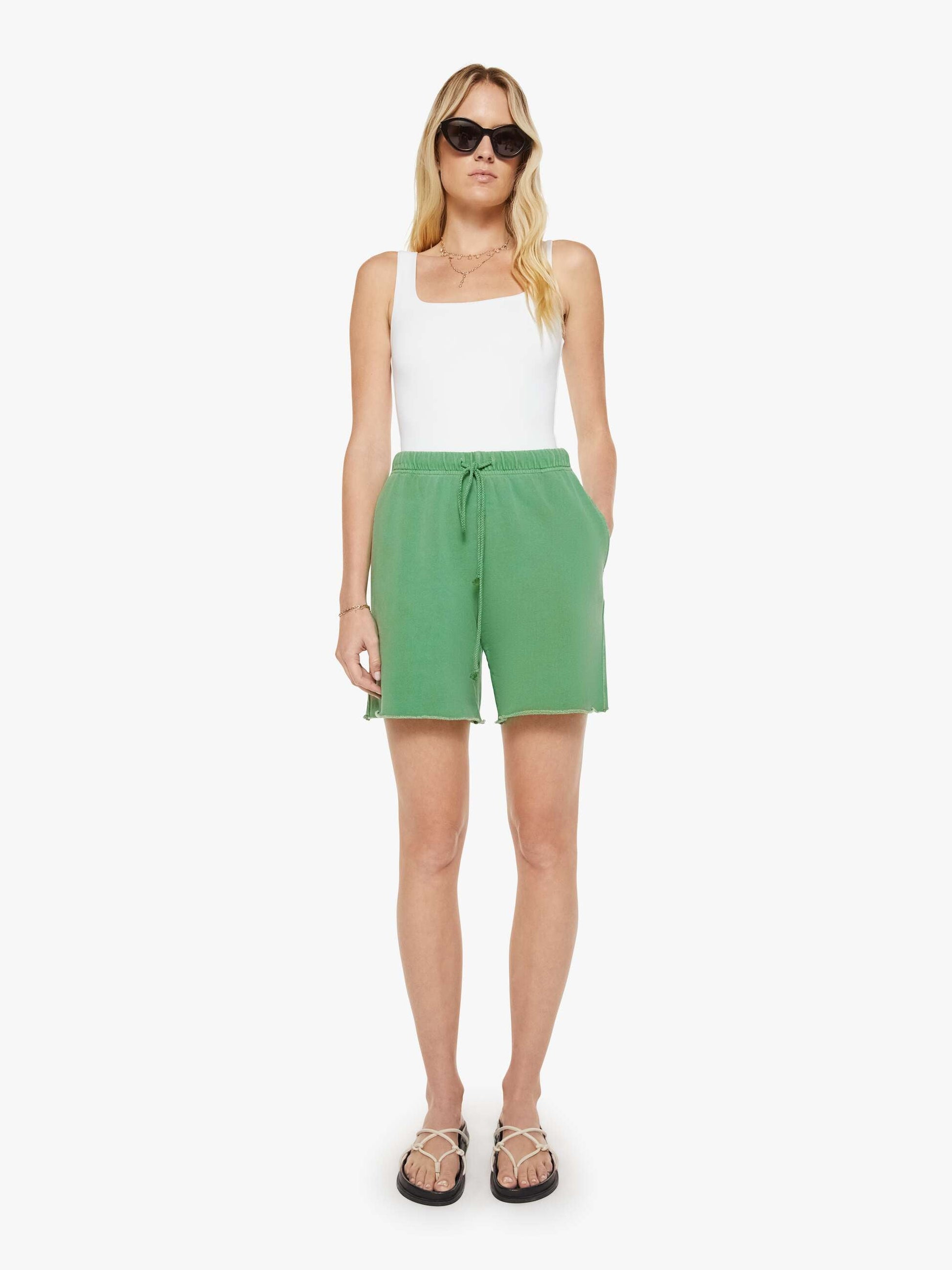 Mother Denim XiRENA Rocco Sweatshort ALOE GREEN