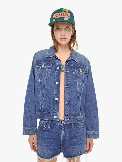 Mother Denim The Kick It Half N' Half Fray Green Thumb