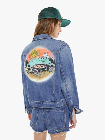 Mother Denim The Kick It Half N' Half Fray Green Thumb