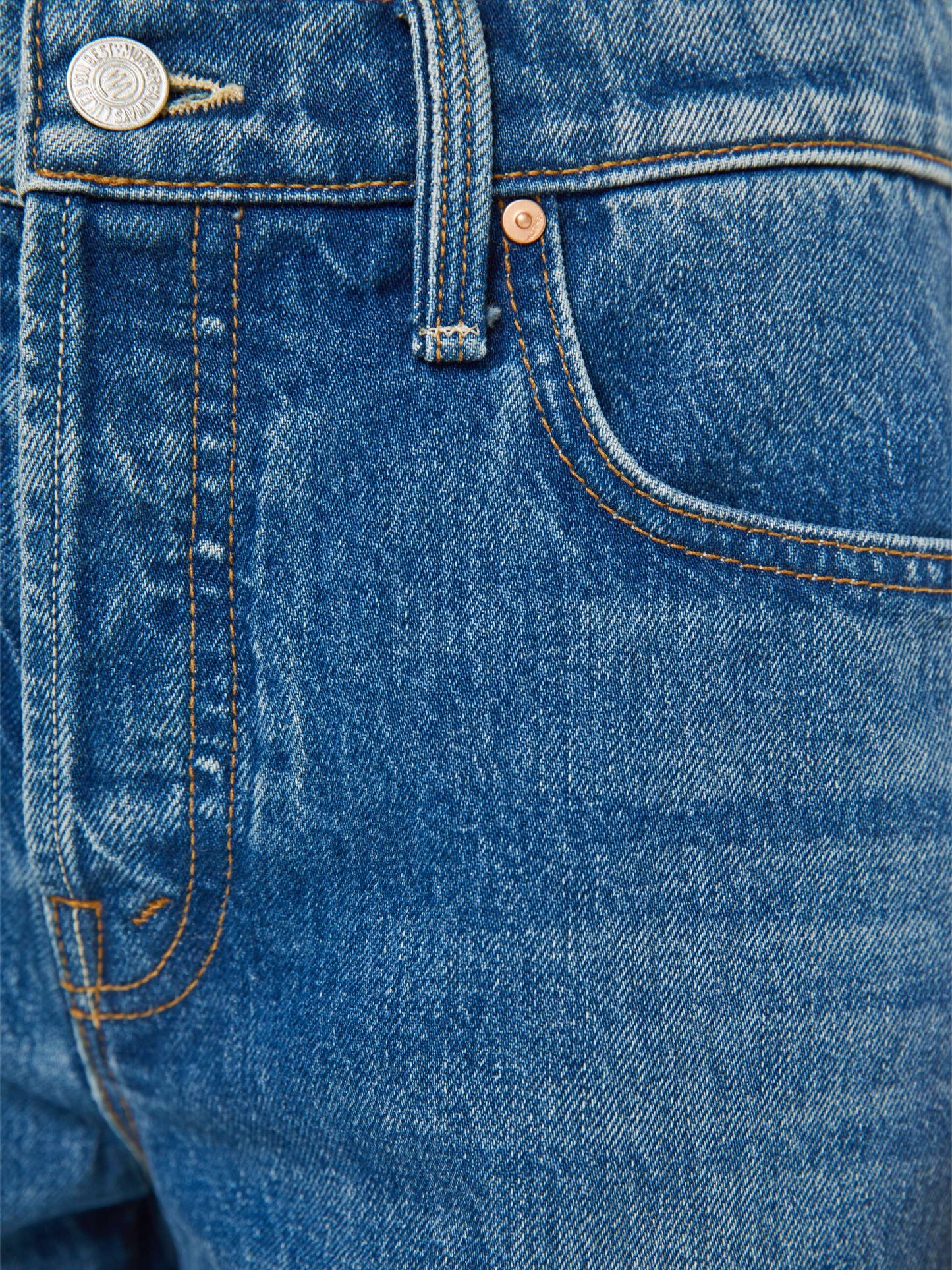 Mother Denim The Kick It Half N' Half Fray Green Thumb