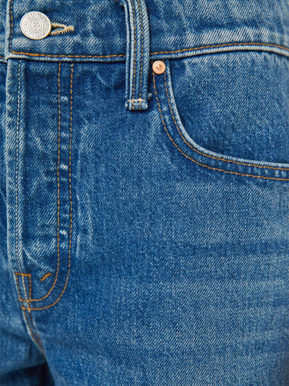 Mother Denim The Kick It Half N' Half Fray Green Thumb