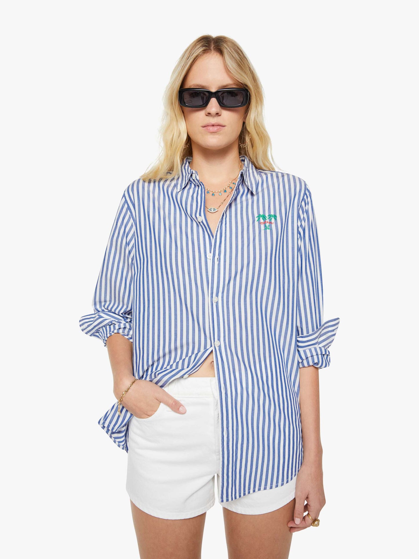 Mother Denim The Dodger Short Picket Fence