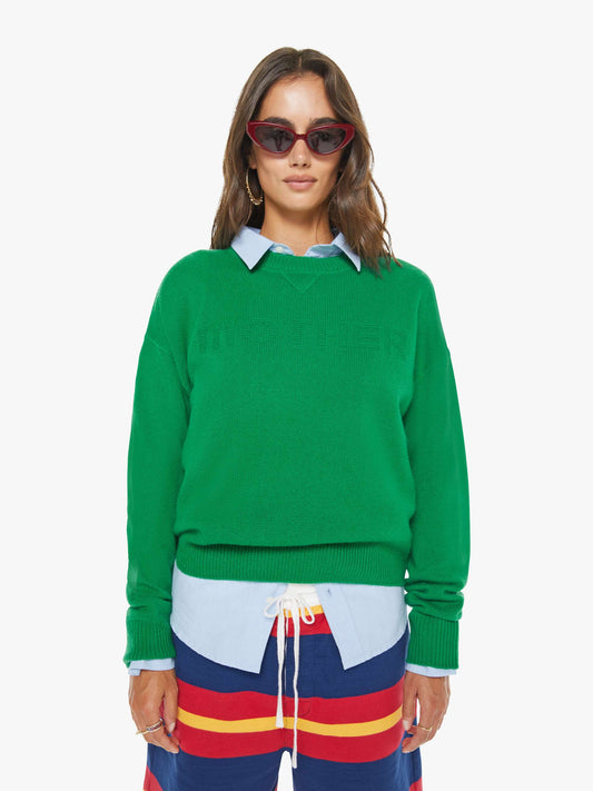 Mother Denim The Logo Jumper Green
