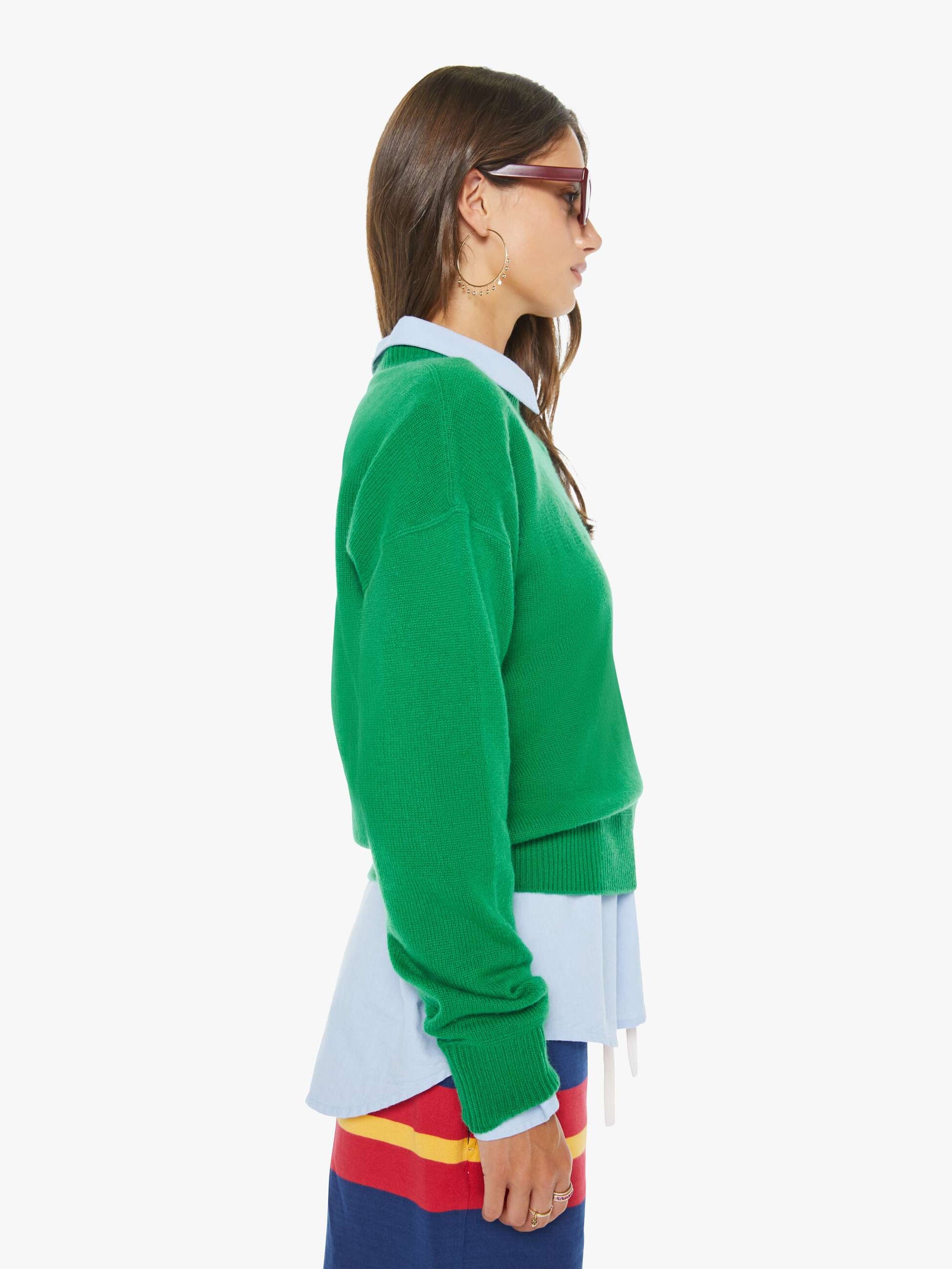 Mother Denim The Logo Jumper Green