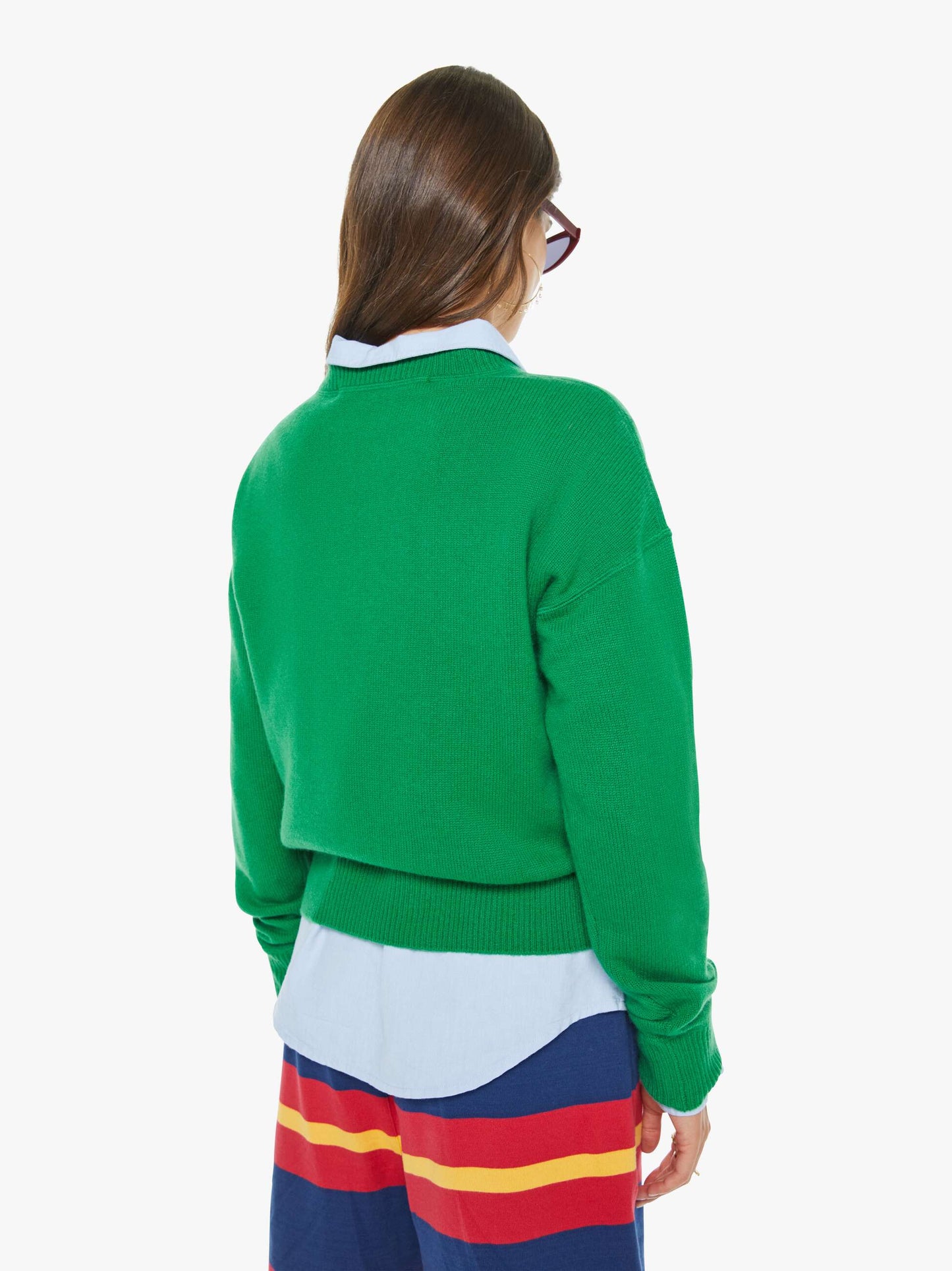 Mother Denim The Logo Jumper Green