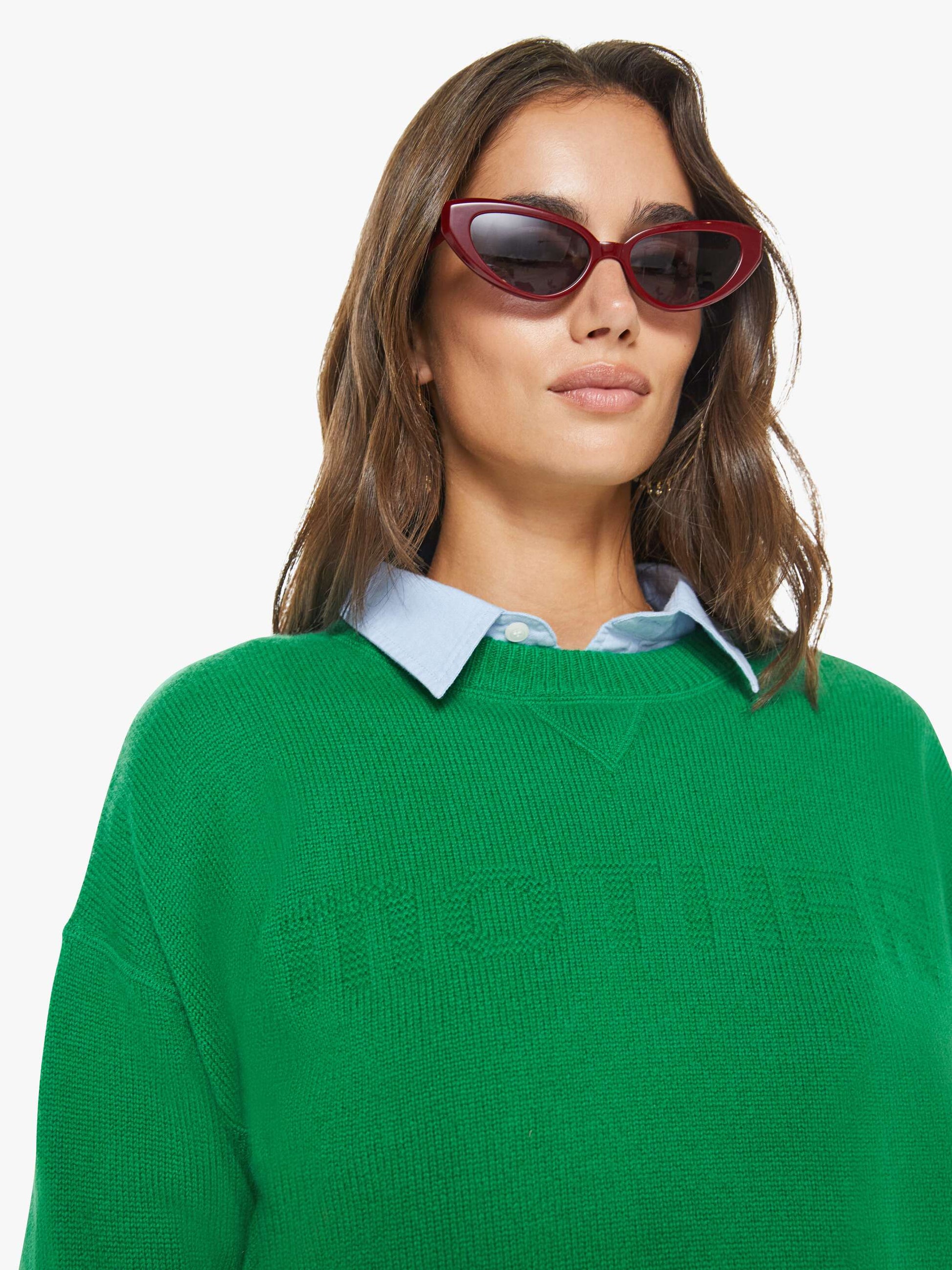 Mother Denim The Logo Jumper Green