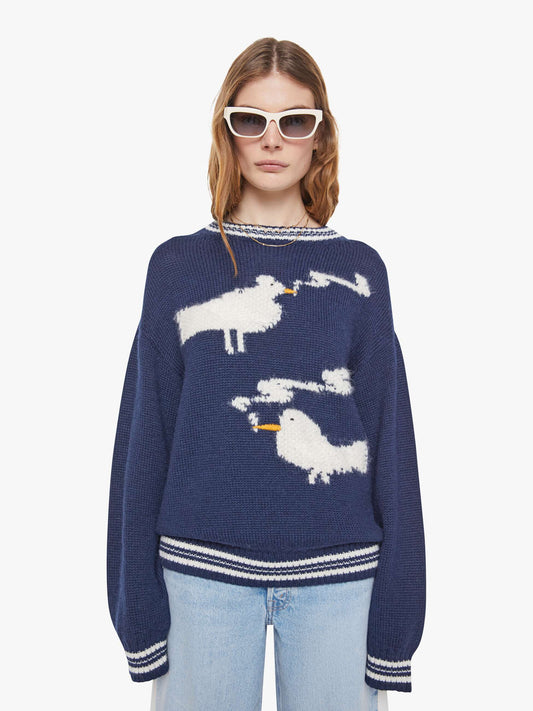 Mother Denim The Oversized Jumper Blue (Navy)