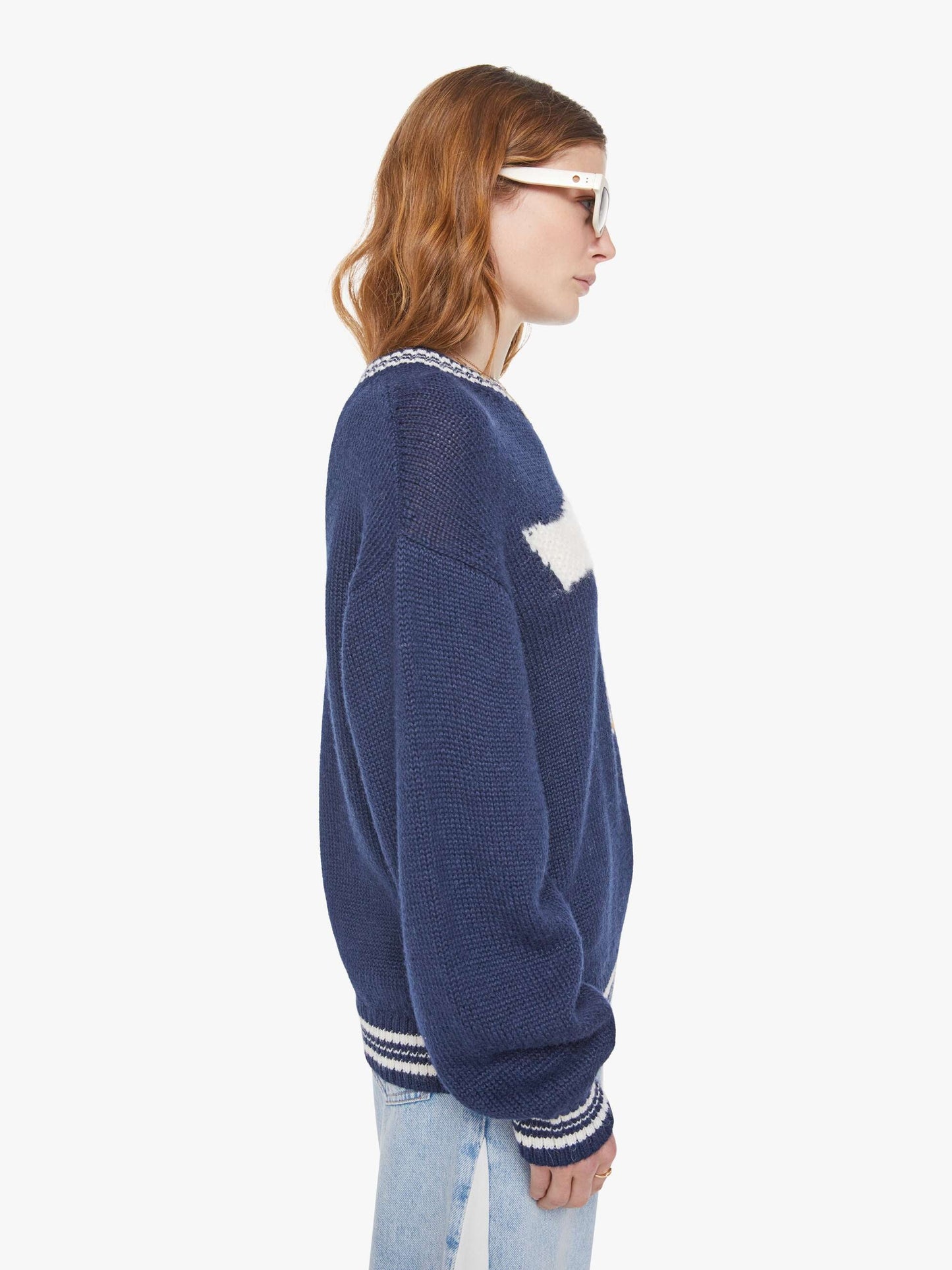 Mother Denim The Oversized Jumper Blue (Navy)