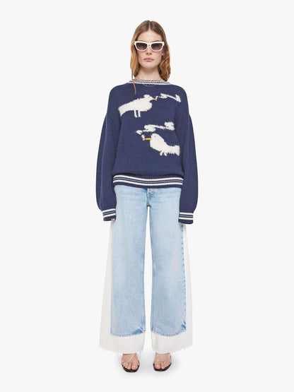 Mother Denim The Oversized Jumper Blue (Navy)