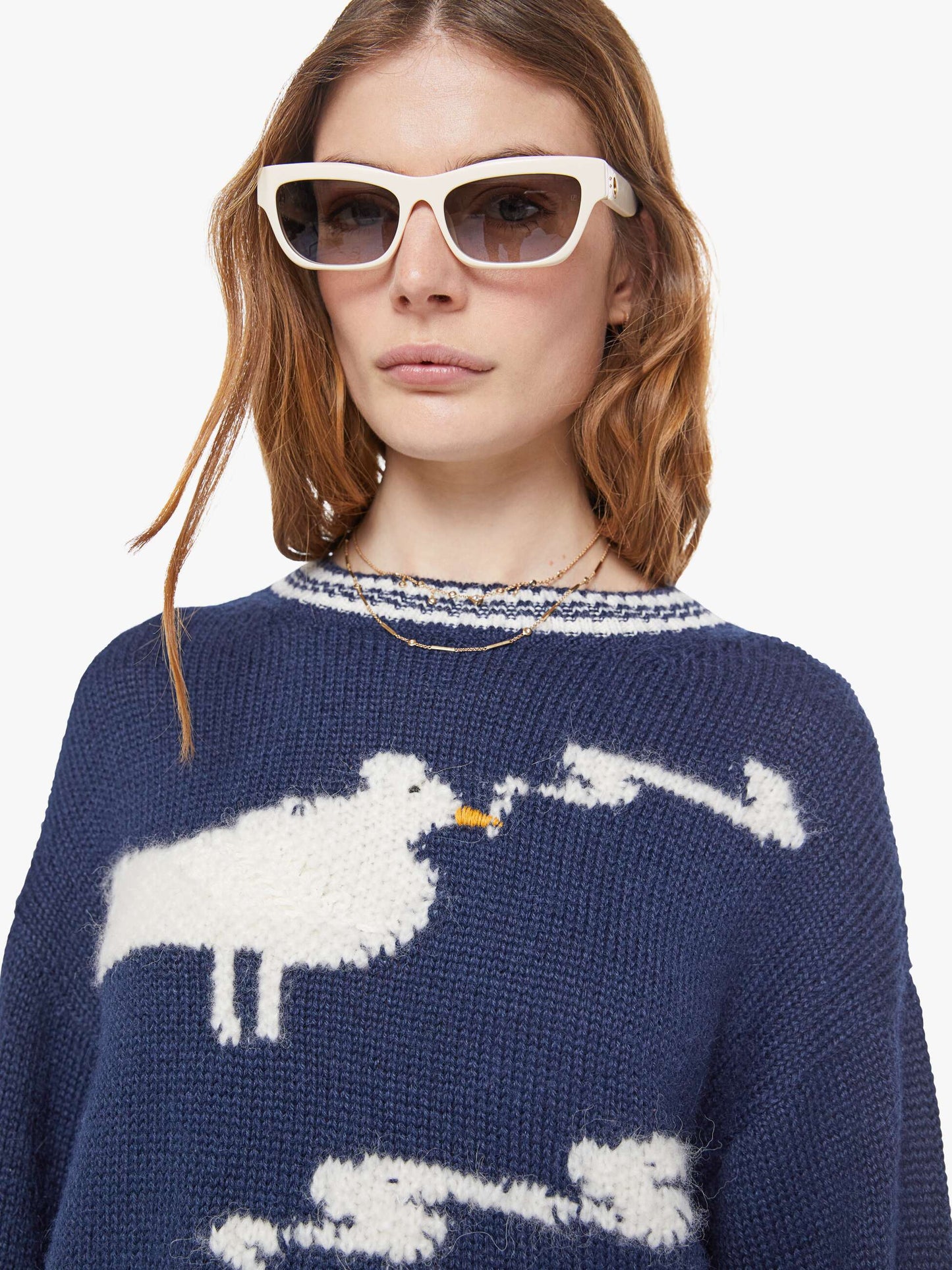 Mother Denim The Oversized Jumper Blue (Navy)