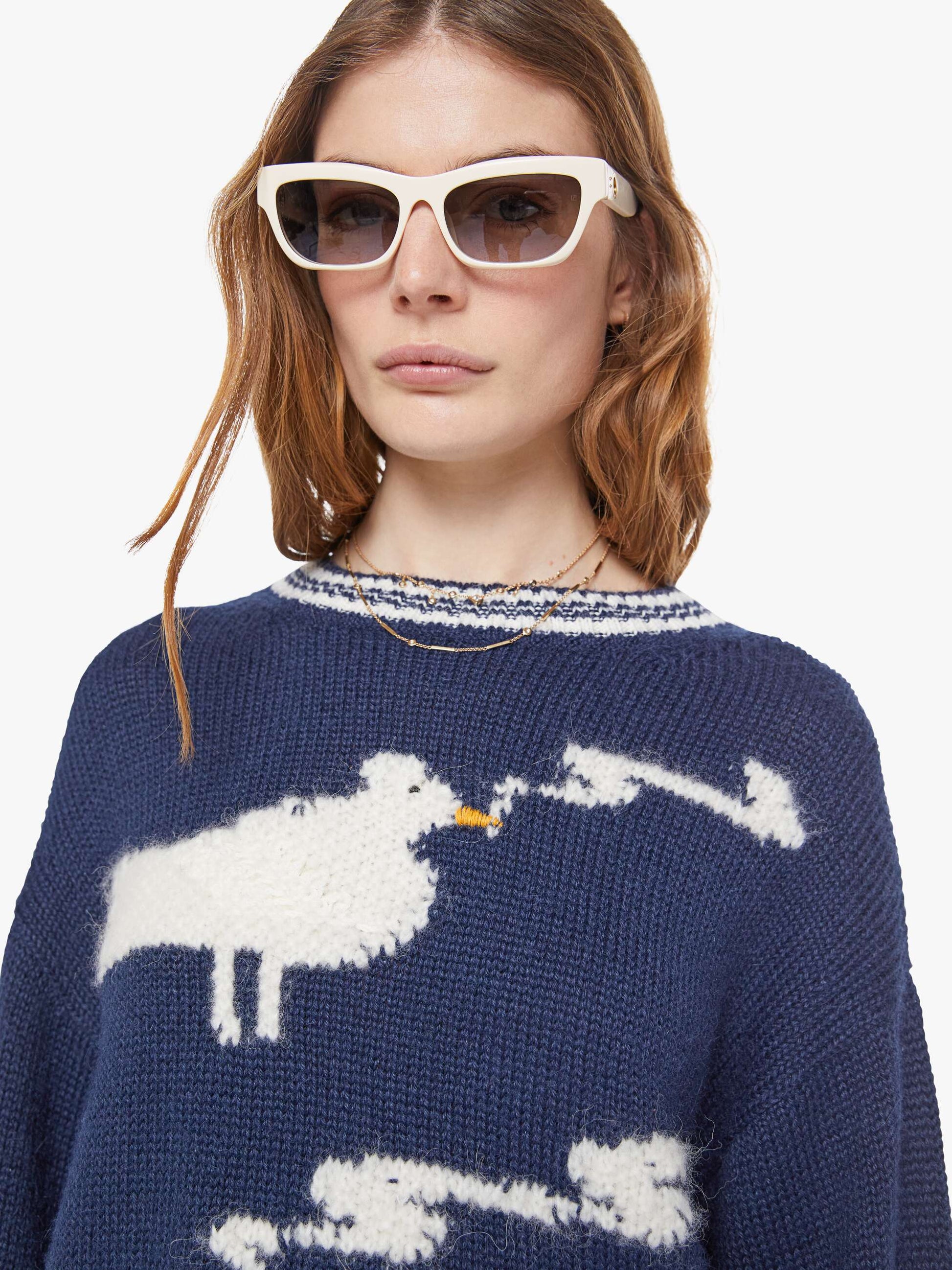 Mother Denim The Oversized Jumper Blue (Navy)