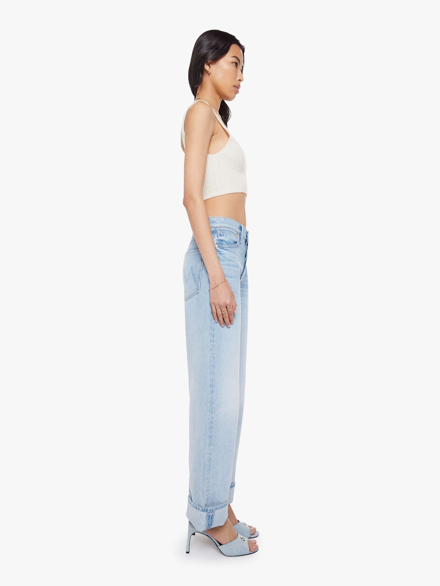 Mother Denim The Crop Jumper Blurred Lines