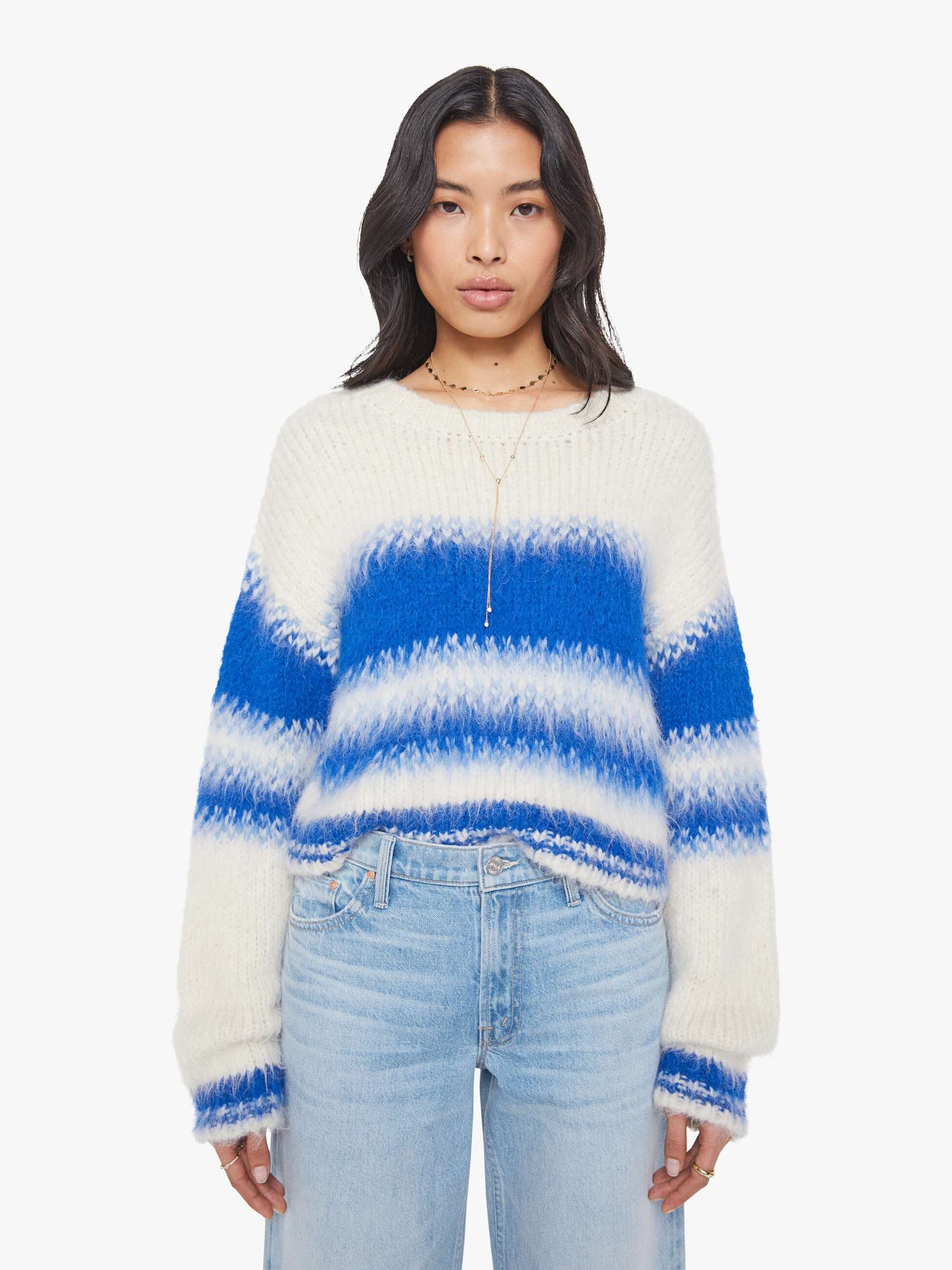 Mother Denim The Crop Jumper Blurred Lines