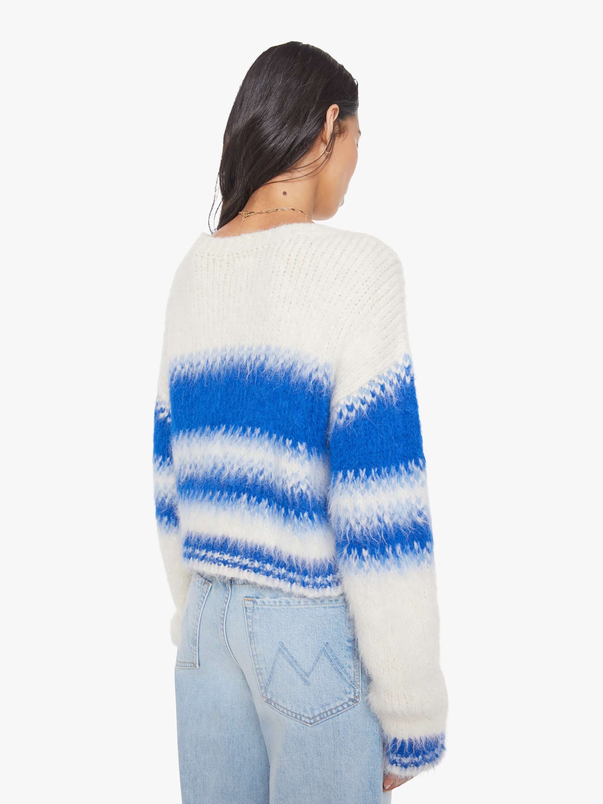 Mother Denim The Crop Jumper Blurred Lines