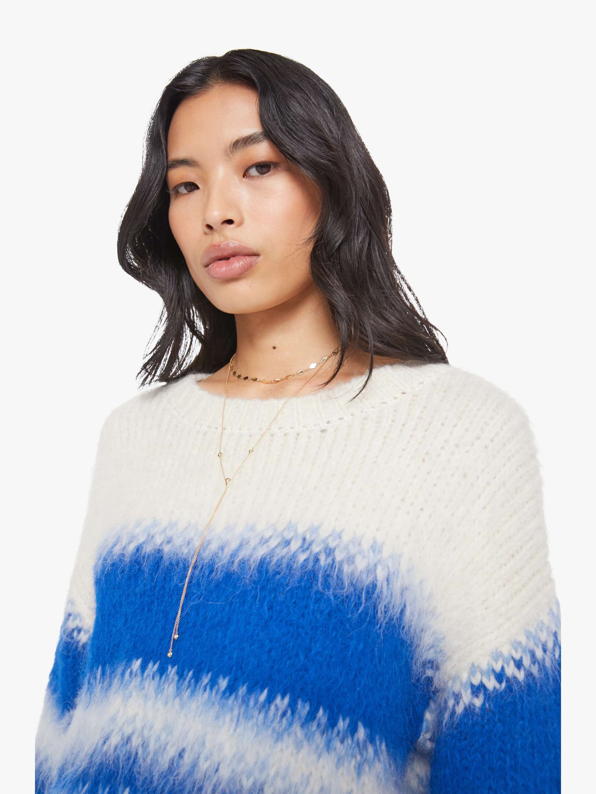 Mother Denim The Crop Jumper Blurred Lines