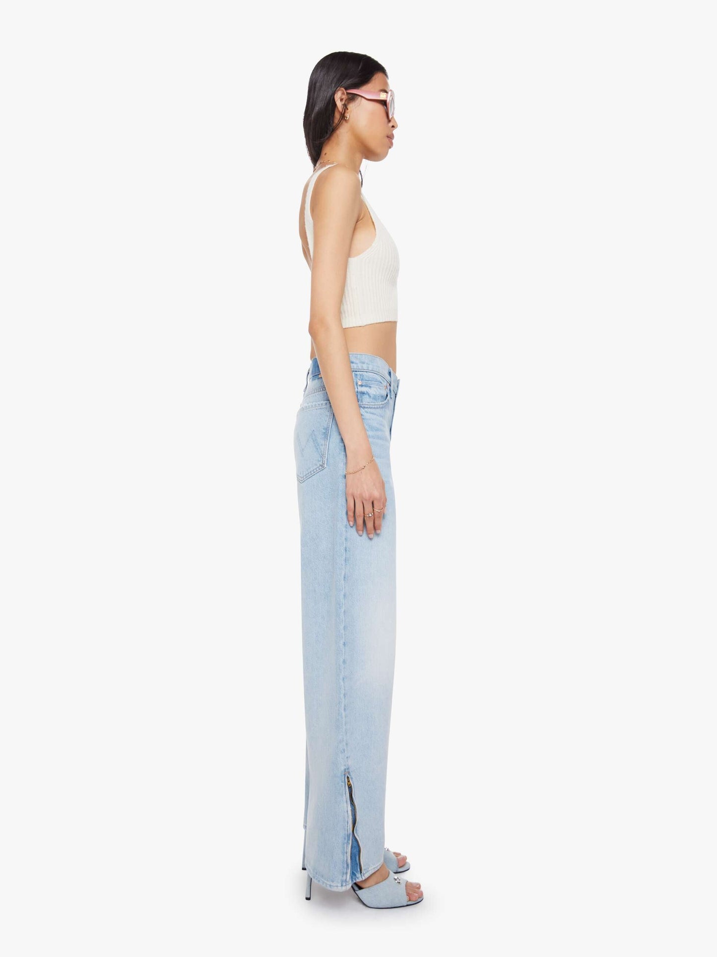 Mother Denim The Crop Jumper Blurred Lines