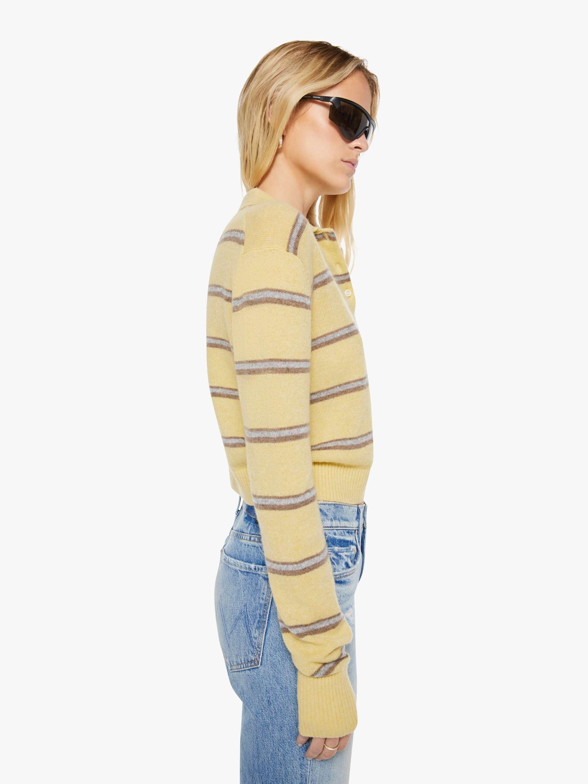 Mother Denim Eterne Barrett Sweater BUTTER STRIPE