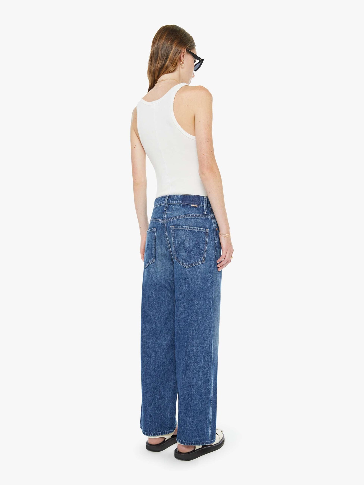 Mother Denim The Crop Raquette Drop Shot
