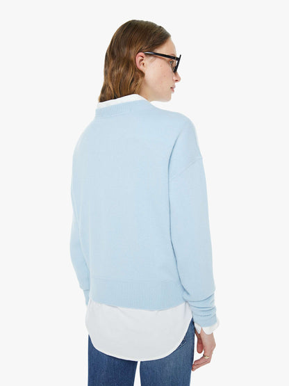 Mother Denim The Logo Jumper Light Blue