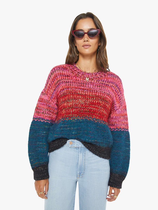 Mother Denim The Crop Pullover Dusk To Dawn