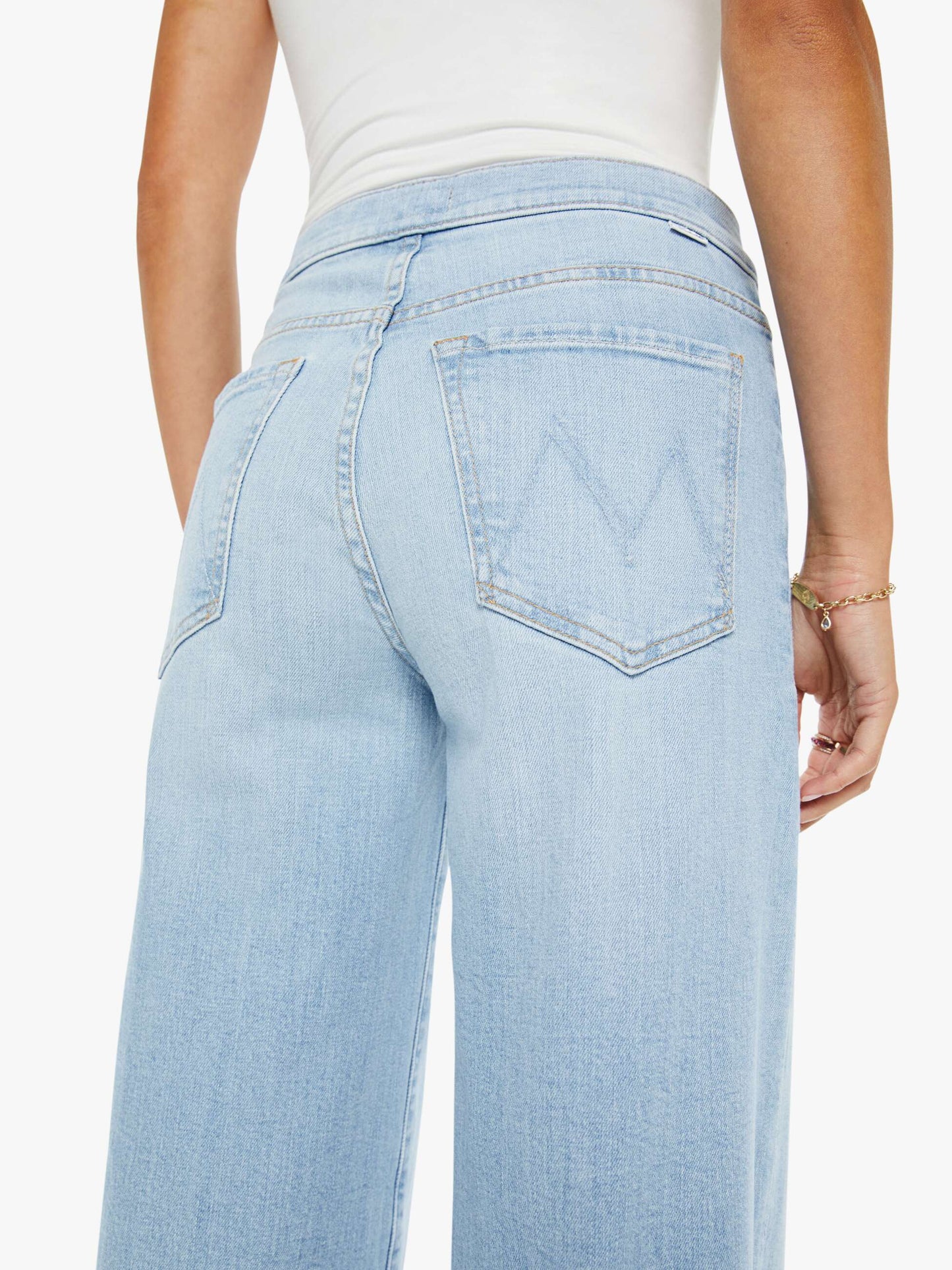Mother Denim The Crop Pullover Dusk To Dawn