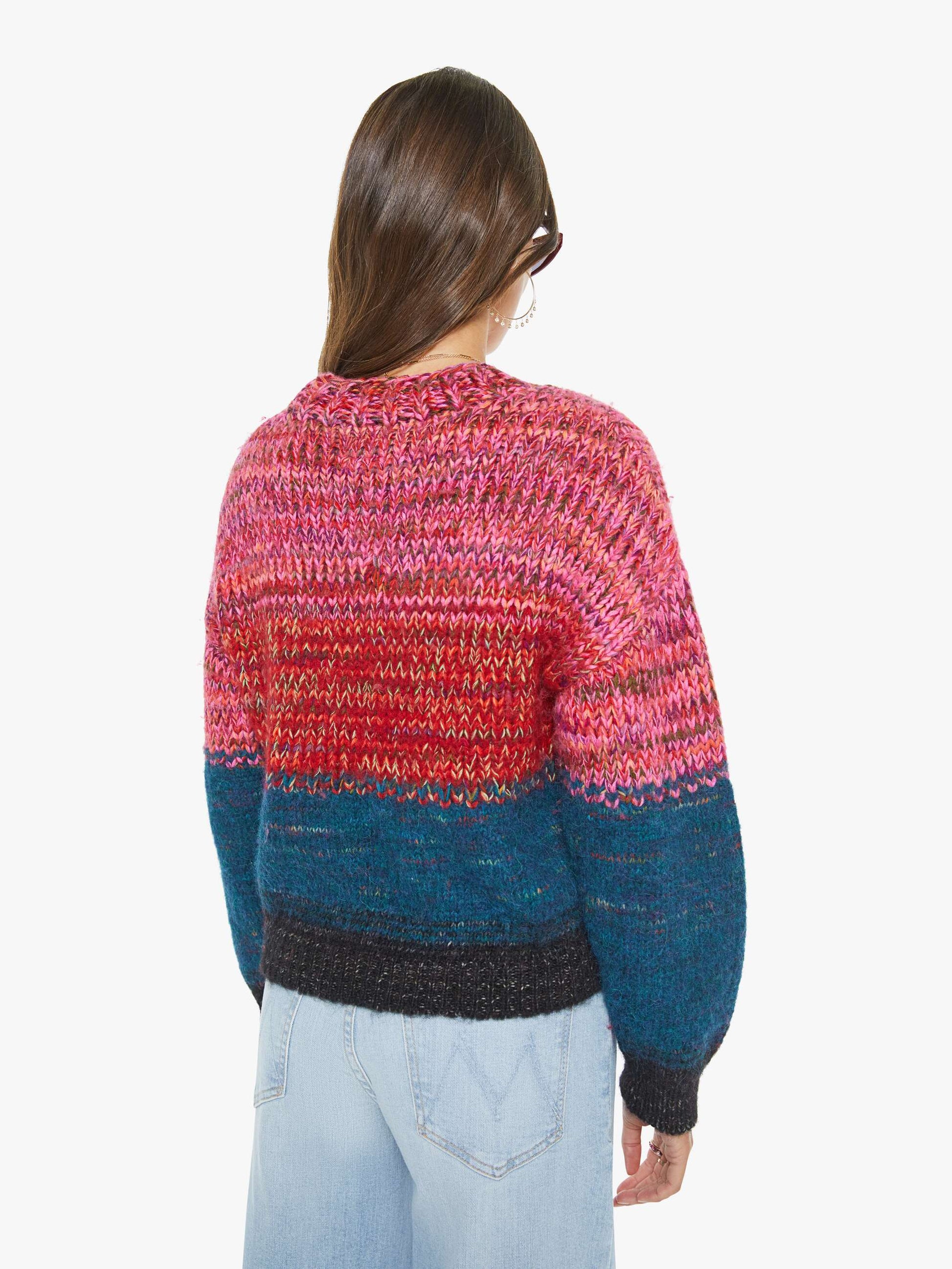 Mother Denim The Crop Pullover Dusk To Dawn