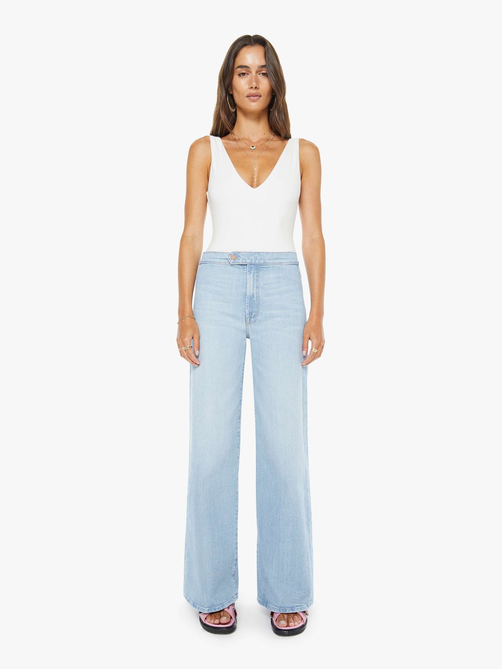 Mother Denim The Crop Pullover Dusk To Dawn
