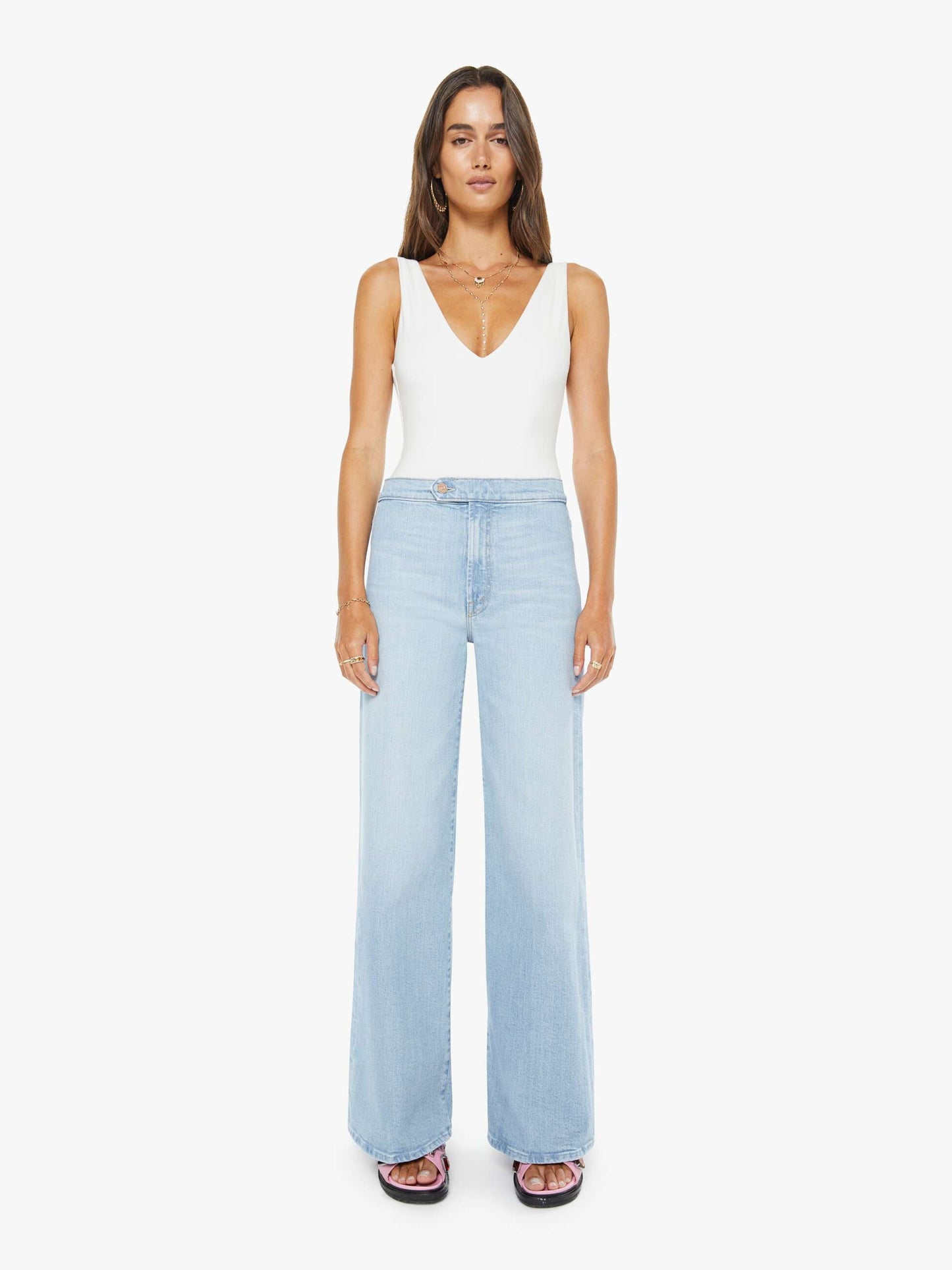 Mother Denim The Crop Pullover Dusk To Dawn