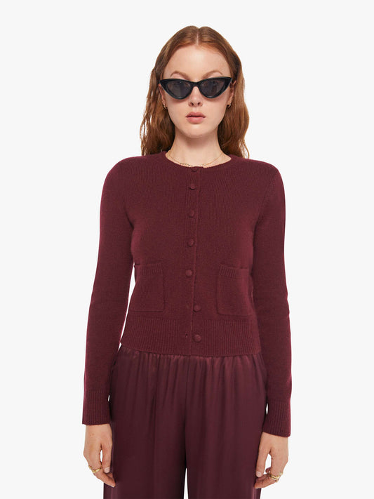 Mother Denim SABLYN Emilia Cardigan BORDEAUX