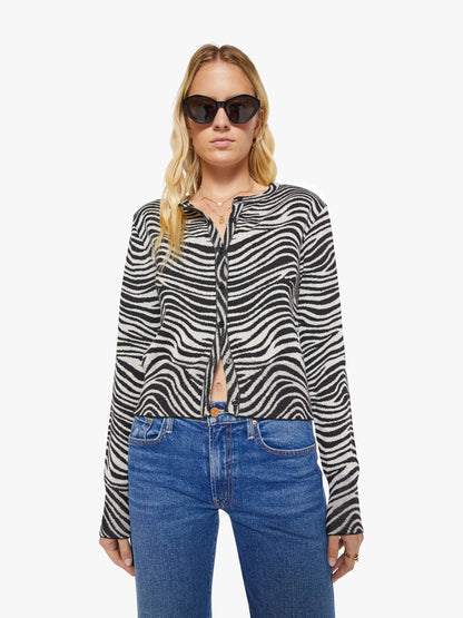 Mother Denim SPRWMN Baby Cardigan ZEBRA
