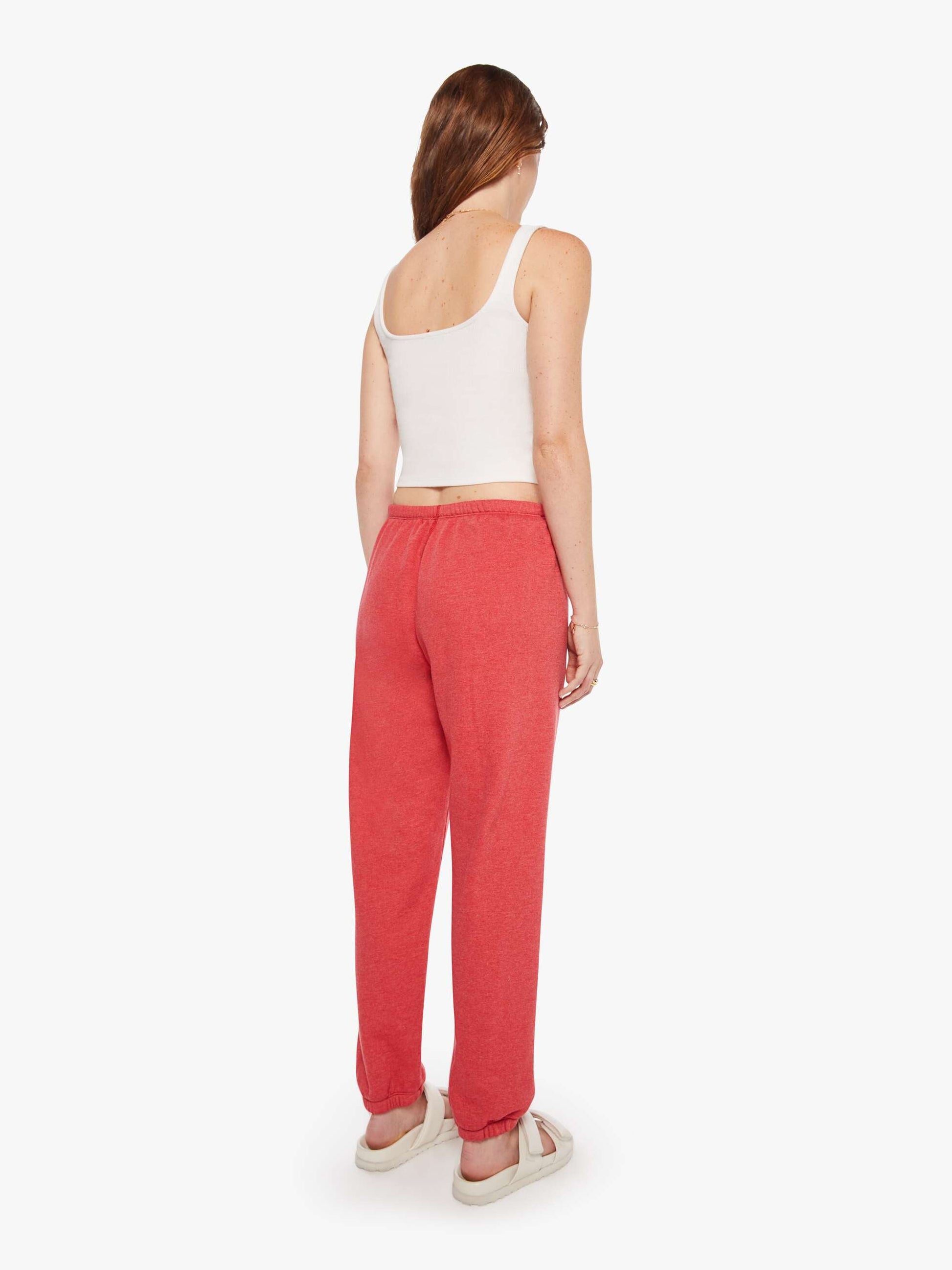 Mother Denim SPRWMN Heart Sweatpant Red