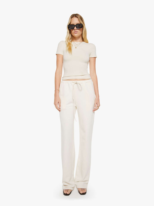 Mother Denim SPRWMN Straight Leg Sweatpants White (Open)