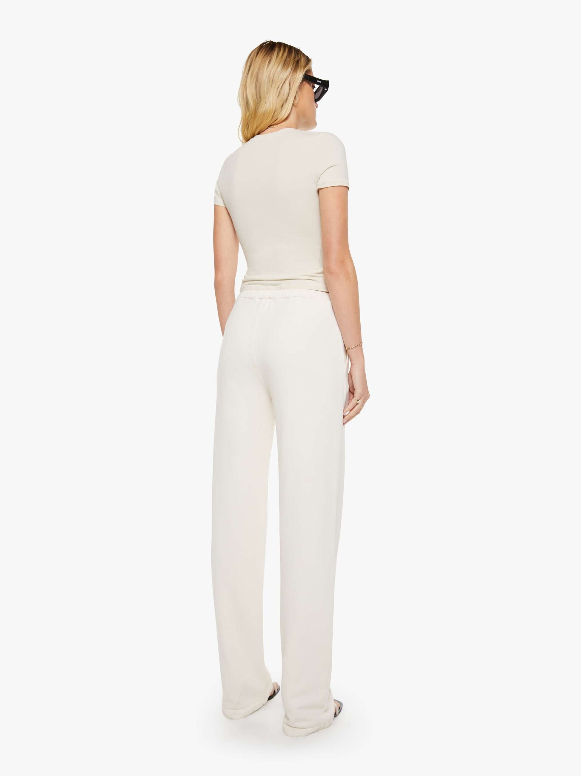 Mother Denim SPRWMN Straight Leg Sweatpants White (Open)