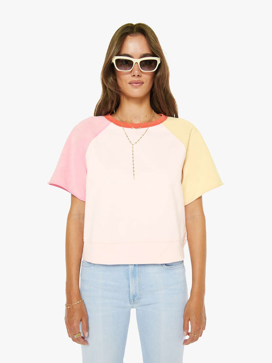 Mother Denim The Quick Dip Roseboom Ballerina And Almond Cream