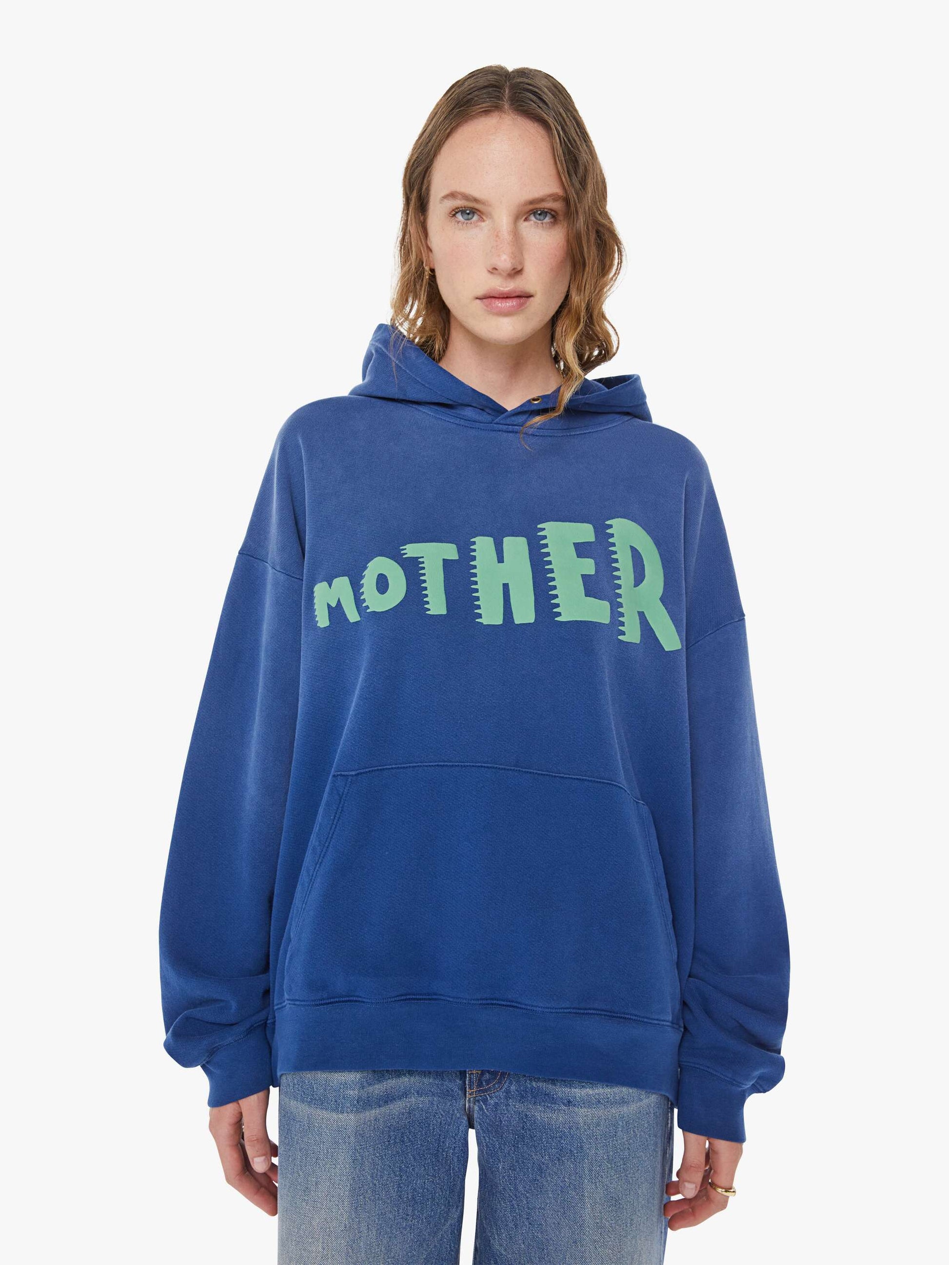 Mother Denim The Oversized Hoodie Blue (Dark)