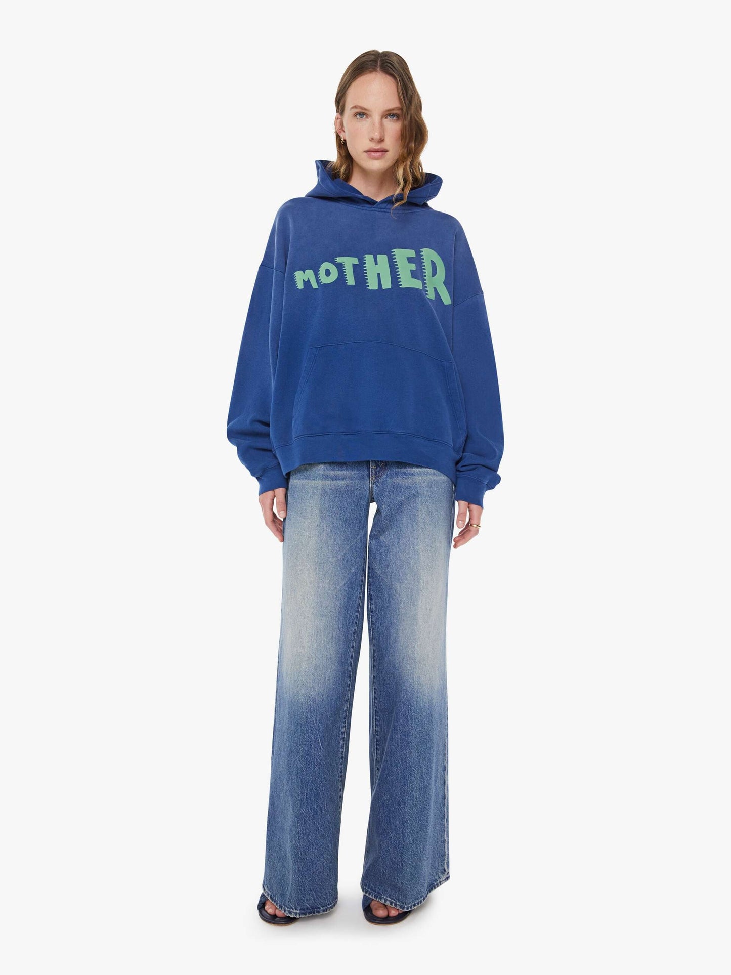 Mother Denim The Oversized Hoodie Blue (Dark)