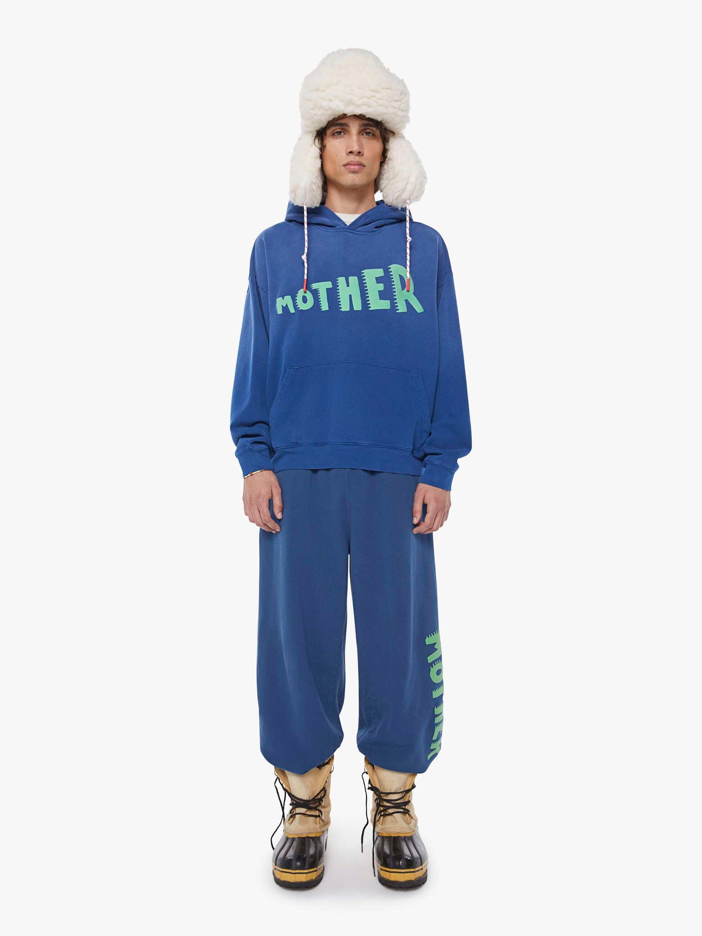 Mother Denim The Oversized Hoodie Blue (Dark)