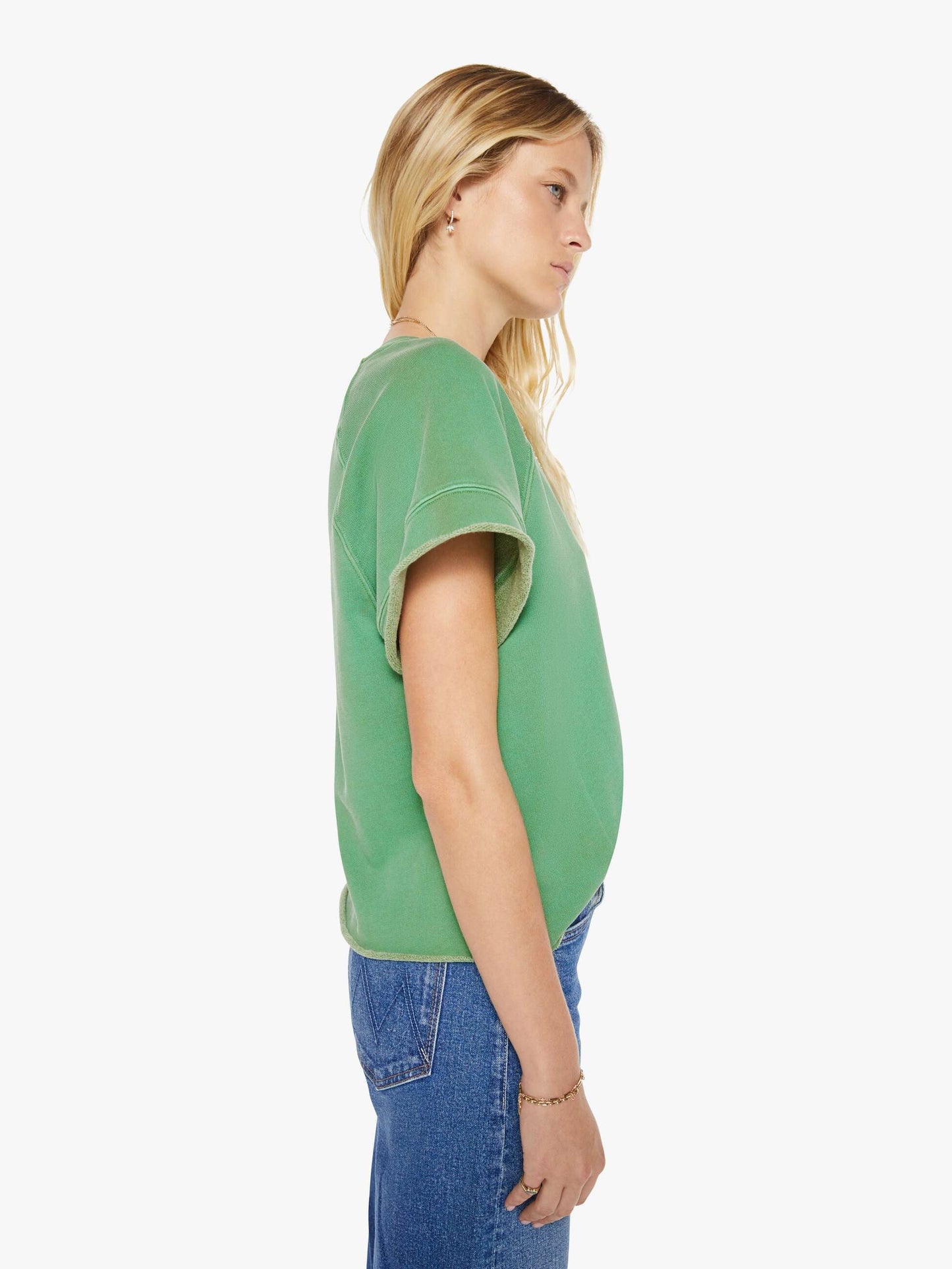 Mother Denim XiRENA Callie Sweatshirt ALOE GREEN