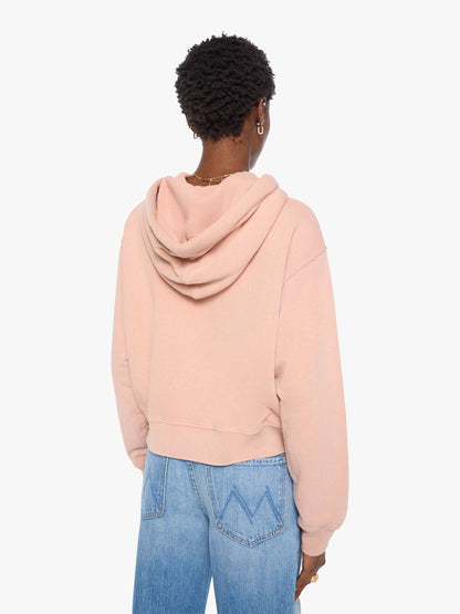 Mother Denim The Shrunken Boxy Cravat Hoodie Mahogany Rose