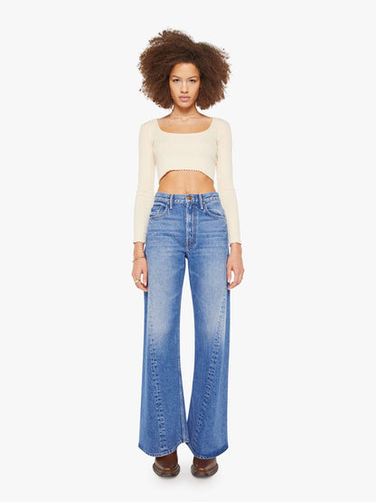 Mother Denim SPRWMN Polo Sweatshirt White (Open)