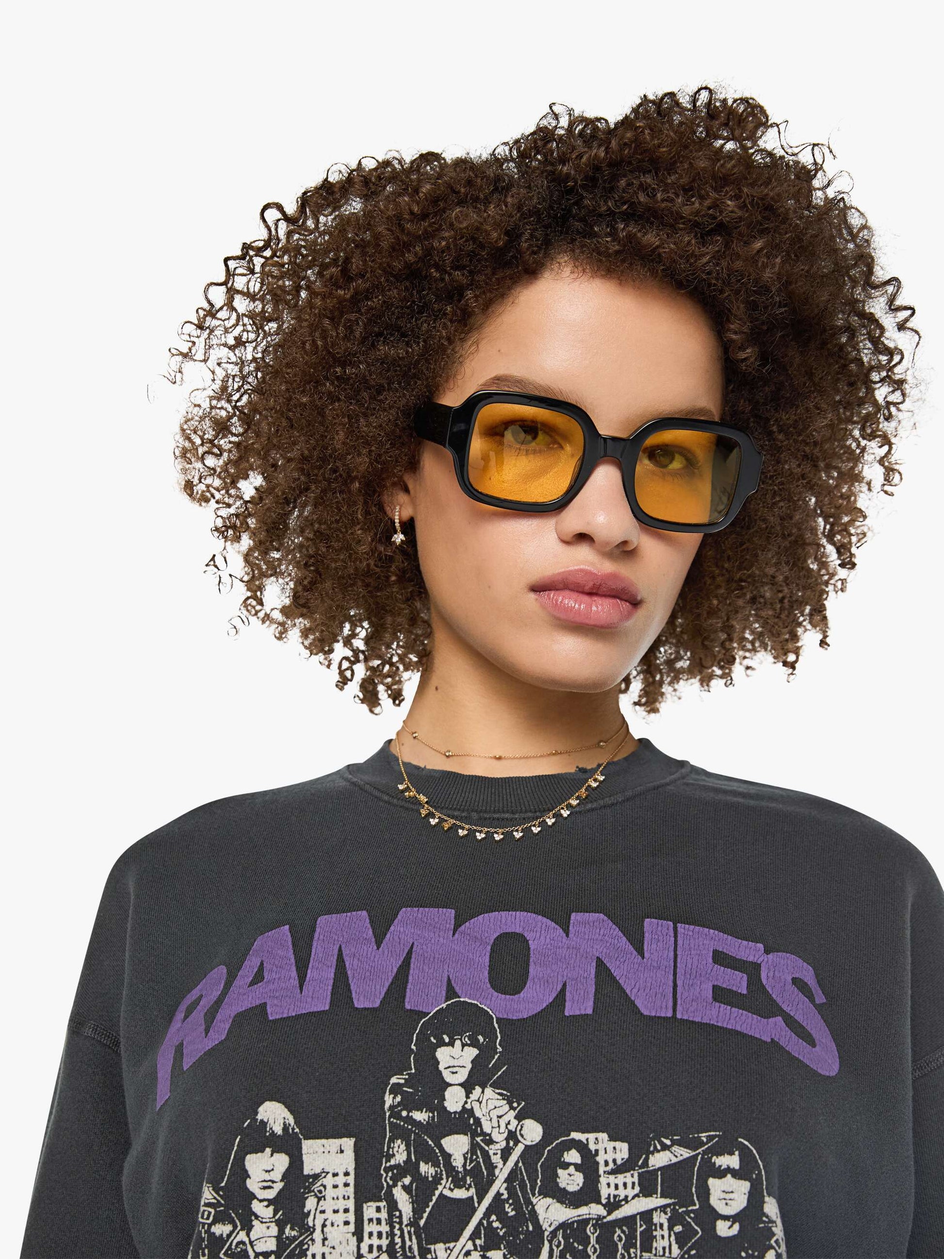 Mother Denim MadeWorn Ramones Sweatshirt Black (Charcoal)