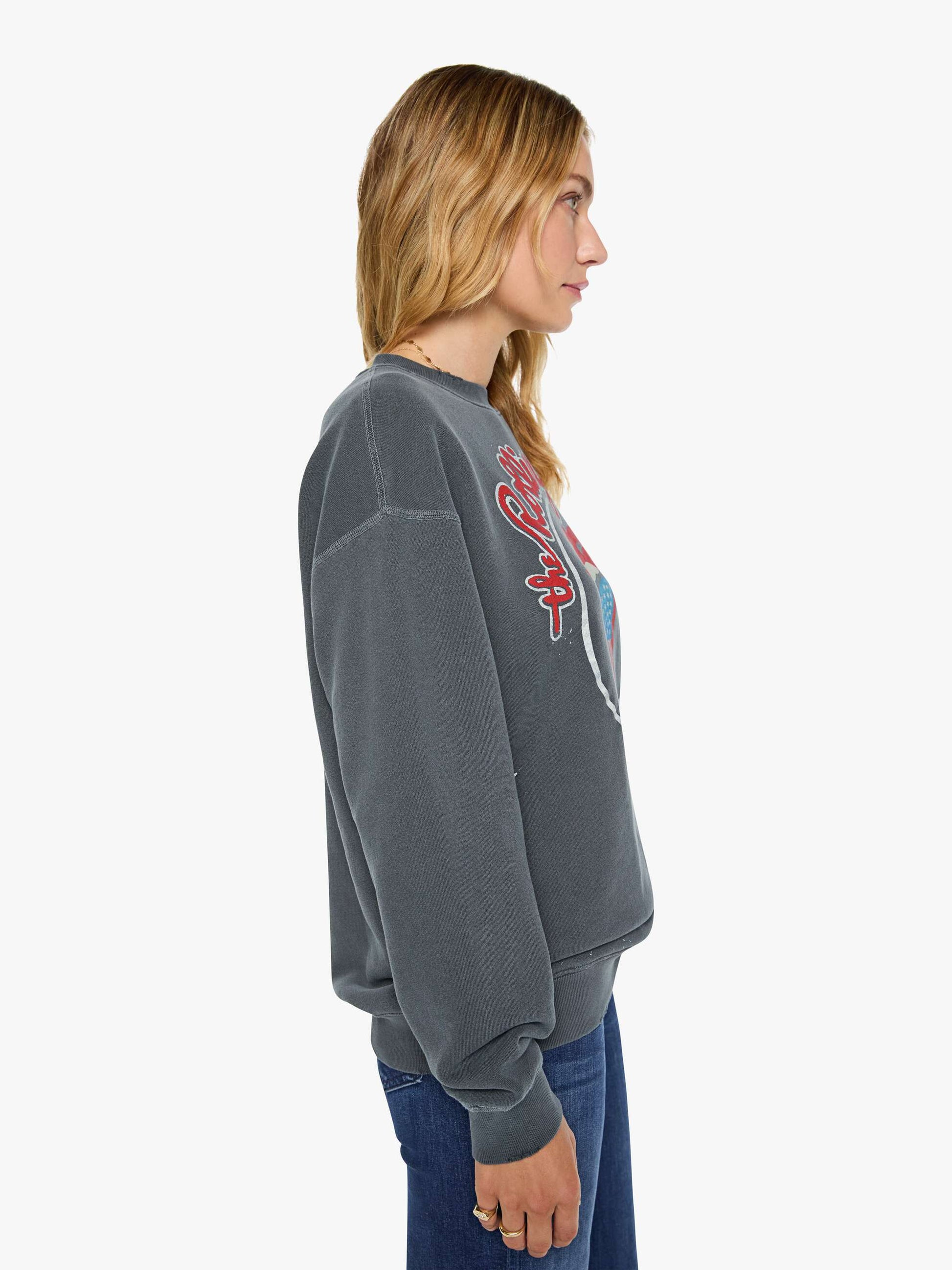 Mother Denim MadeWorn Rolling Stones Sweatshirt DUSK